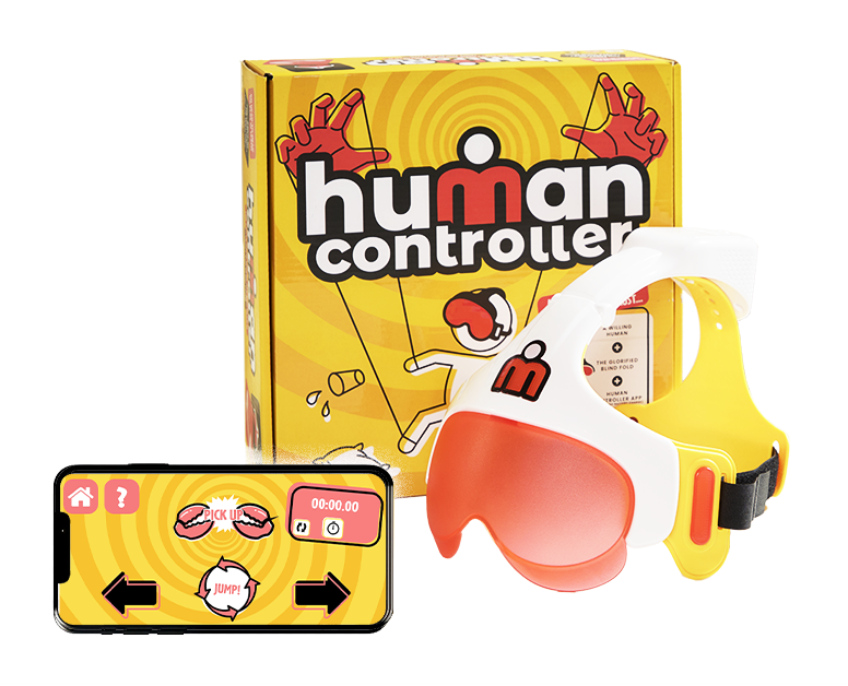Human Controller game box, bluetooth headset and mobile device with game app loaded